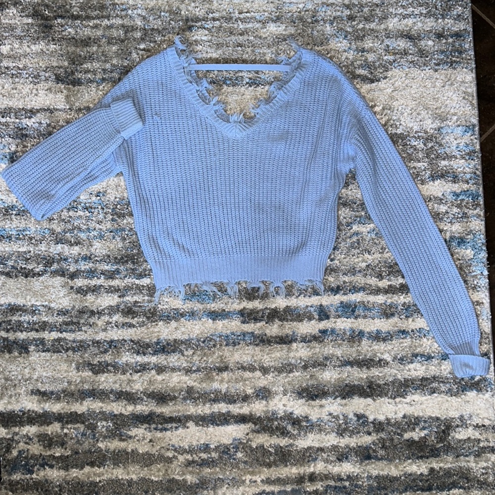 Fringed sweater